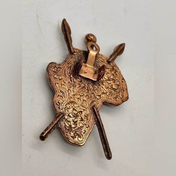 Copper Toned African Elephant Pendant Charm or Brooch Piece - Picture 15 of 16